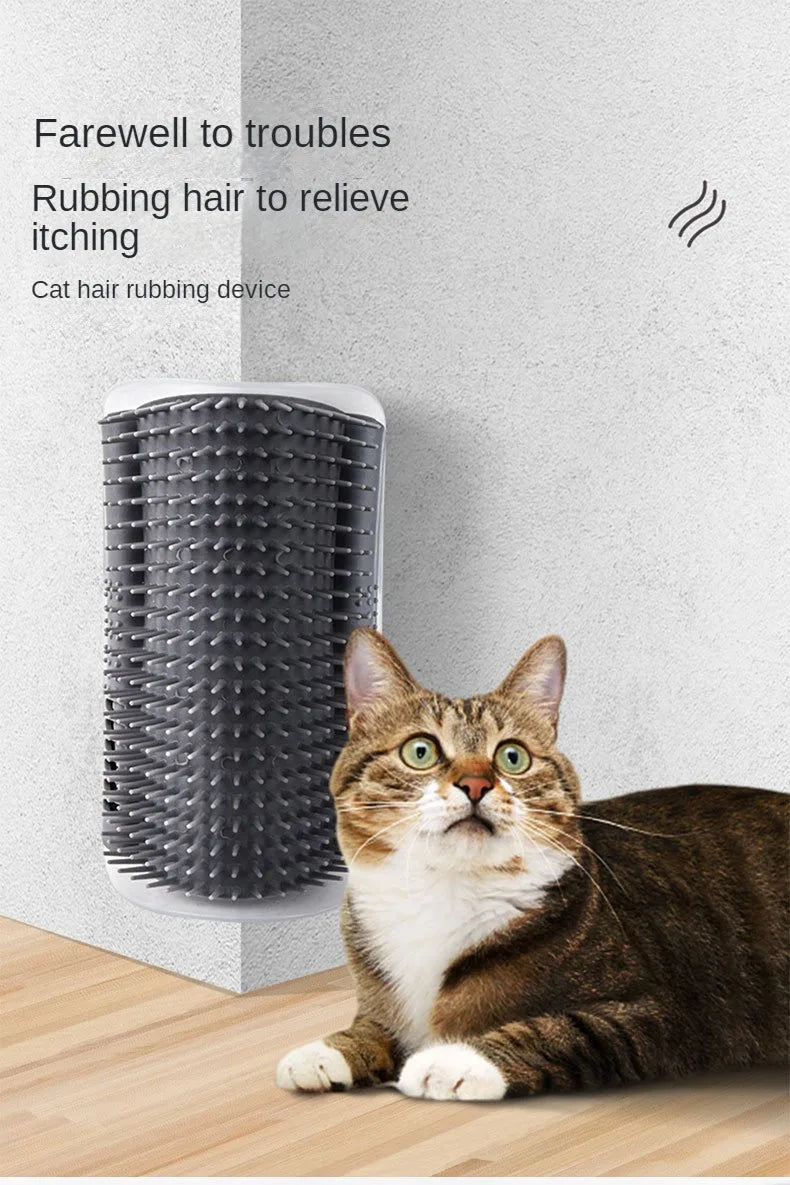 😺🐾 Cat Wall Corner Scratcher Self-Grooming Massager