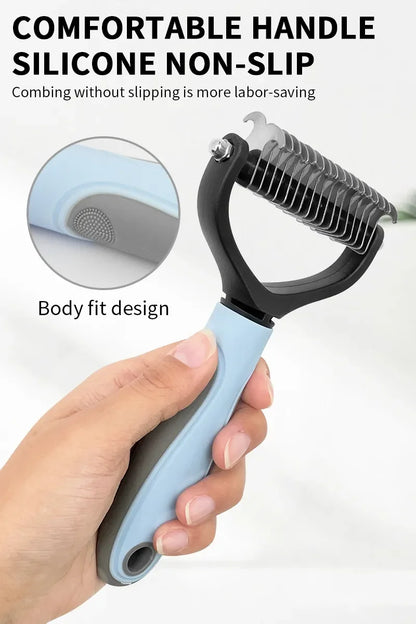 🐾✨ Pet Grooming Comb Hair Remover & Dematting Brush