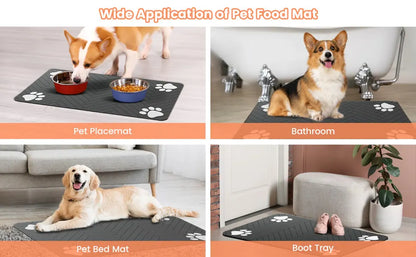 🐾 Pet Feeding Mat 🧼💧 Absorbent & Waterproof Placemat