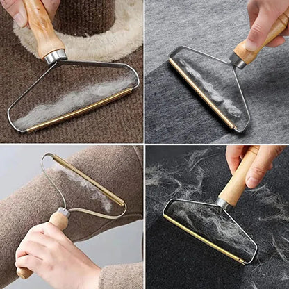 🧹🐾 Portable Fabric Hair Remover Double-Sided Clothes & Carpet Shaver