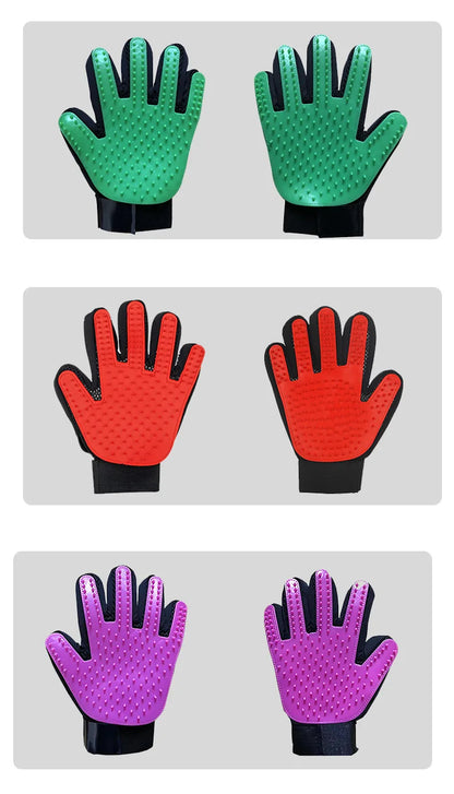 🧤🐾 Pet Hair Removal Gloves Grooming & Massage for Cats & Dogs