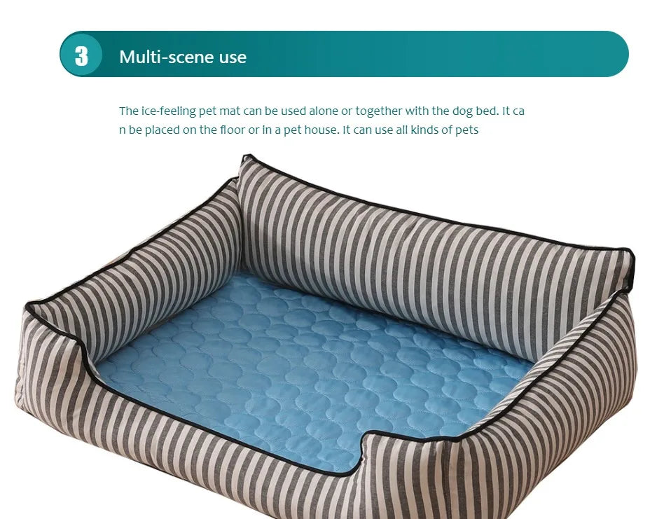 ❄️🐾 Dog & Cat Cooling Mat Summer Pet Ice Bed