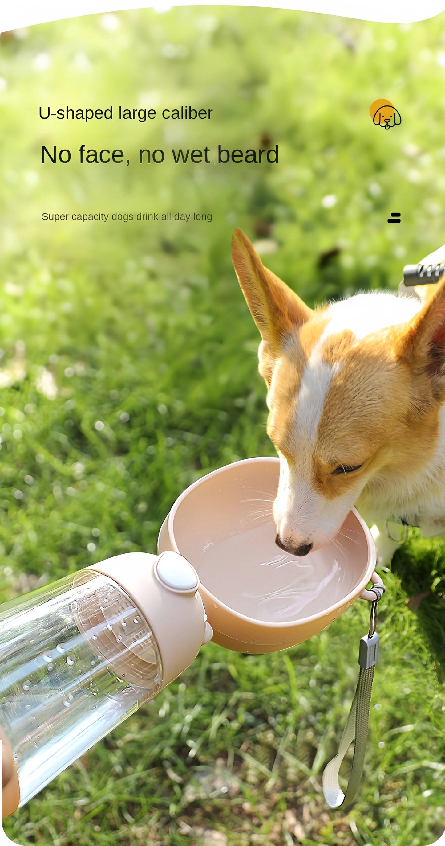 🐶🐱 Portable Pet Water Bottle 💧🍖 Travel Cup with Food Dispenser