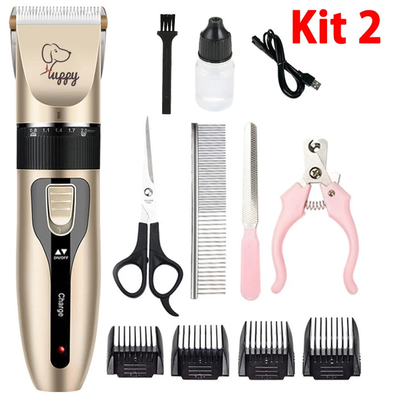 🐾 Electric Pet Clipper Kit ✂️🔋 Rechargeable Grooming Set for Dogs & Cats