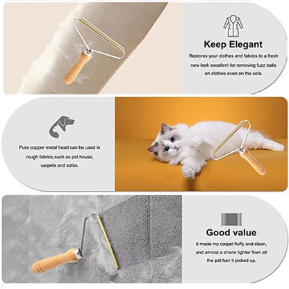 🧹🐾 Portable Fabric Hair Remover Double-Sided Clothes & Carpet Shaver