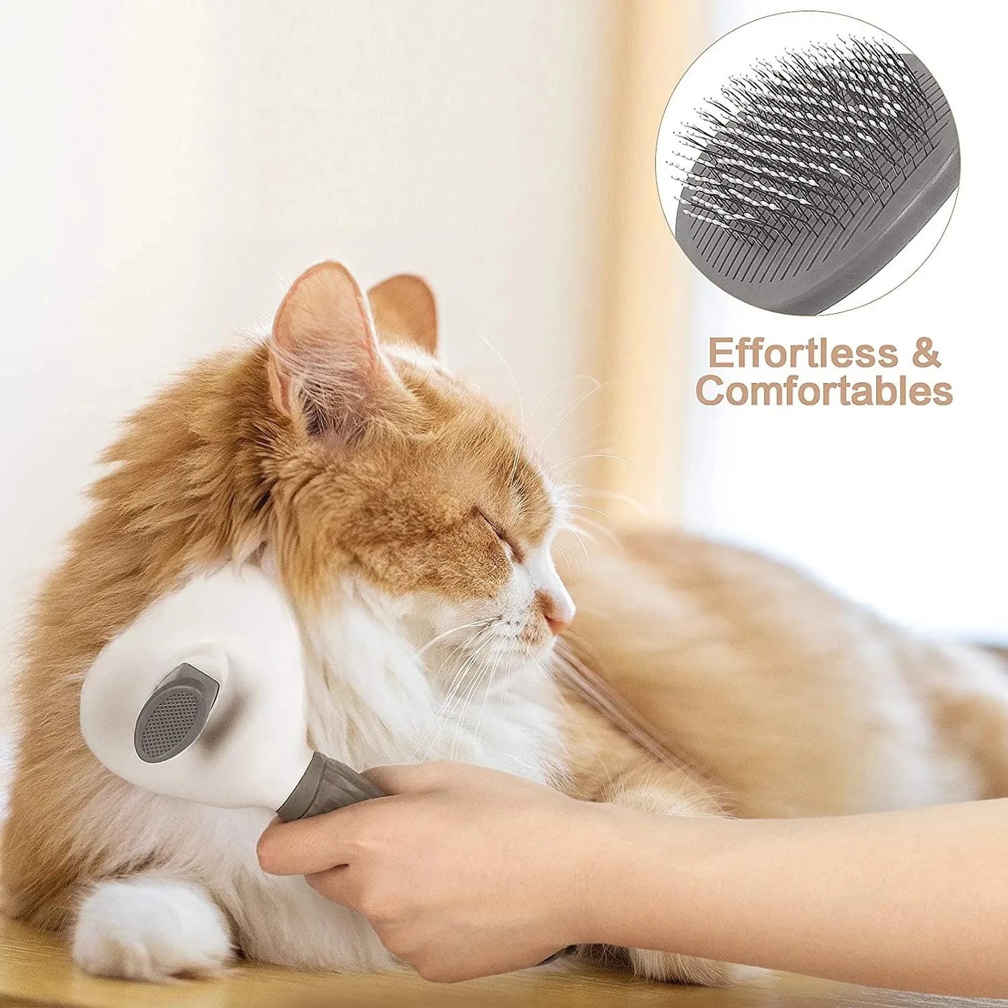 🐶🐱 Self-Cleaning Pet Brush Hair Remover & Grooming Comb