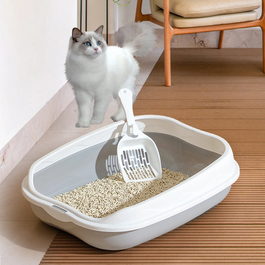 😺 Semi-Enclosed Cat Litter Box 🚽✨ Spatter-Proof & Easy Clean