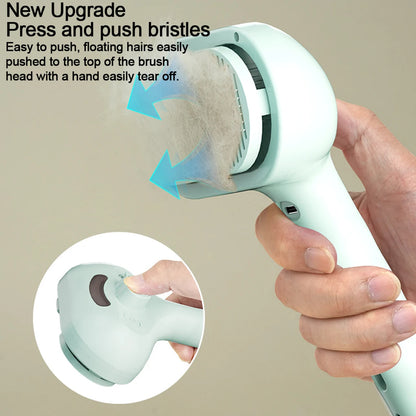🌫️🐶 Steam Grooming Brush Luxury Dog Hair & Massage Tool
