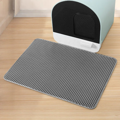 🐾 Cat Litter Mat 🧼✨ Waterproof Double-Layer Trapping Pad