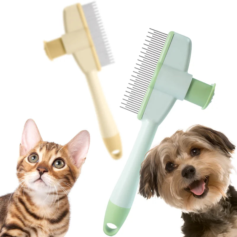 😺🐾 Cat Grooming Brush Hair Removal & Massage Comb
