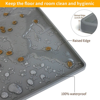 🐾 Silicone Pet Placemat Waterproof Feeding Mat for Cats & Dogs