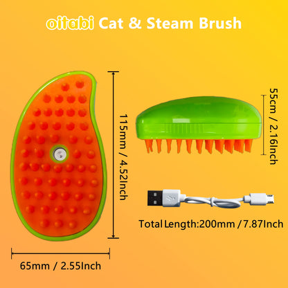 🐾 Pet Steam Brush 💨✨ Grooming & Hair Removal for Dogs & Cats