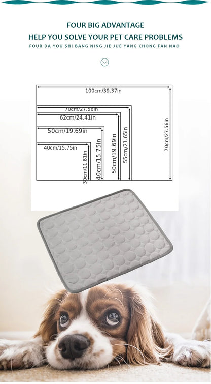 ❄️🐾 Dog & Cat Cooling Mat Summer Pet Ice Bed
