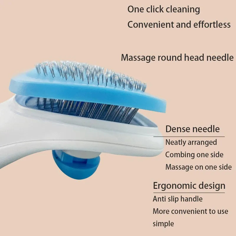 🐾 Pet Hair Brush & Comb Grooming Tool for Cats & Dogs