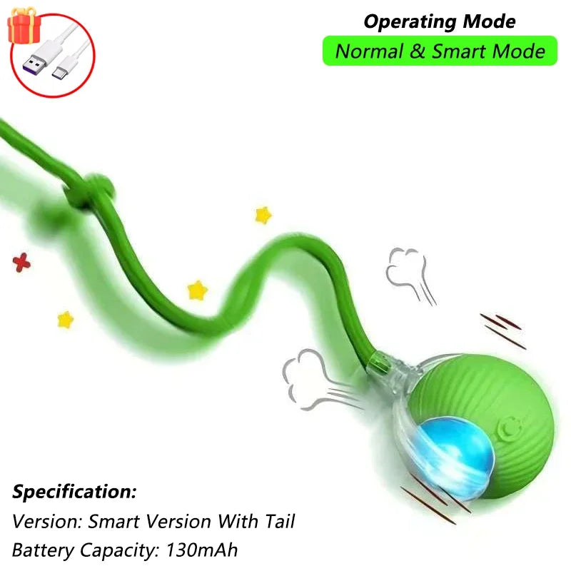 😺🎾 Smart Interactive Cat Ball Rechargeable Rolling Mouse Toy