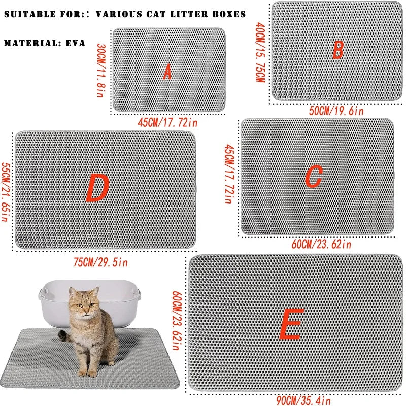 🐾 Cat Litter Mat 💧✨ Waterproof Double-Layer Trapping Pad