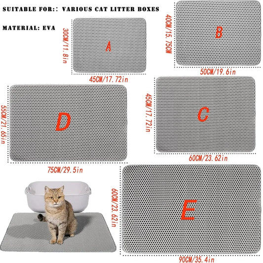 🐾 Cat Litter Mat 💧✨ Waterproof Double-Layer Trapping Pad