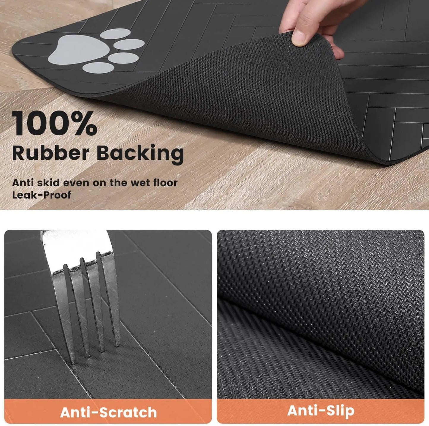 🐾 Pet Feeding Mat 🧼💧 Absorbent & Waterproof Placemat