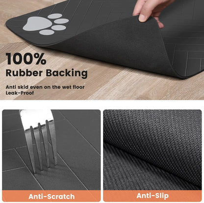 🐾 Pet Feeding Mat 🧼💧 Absorbent & Waterproof Placemat