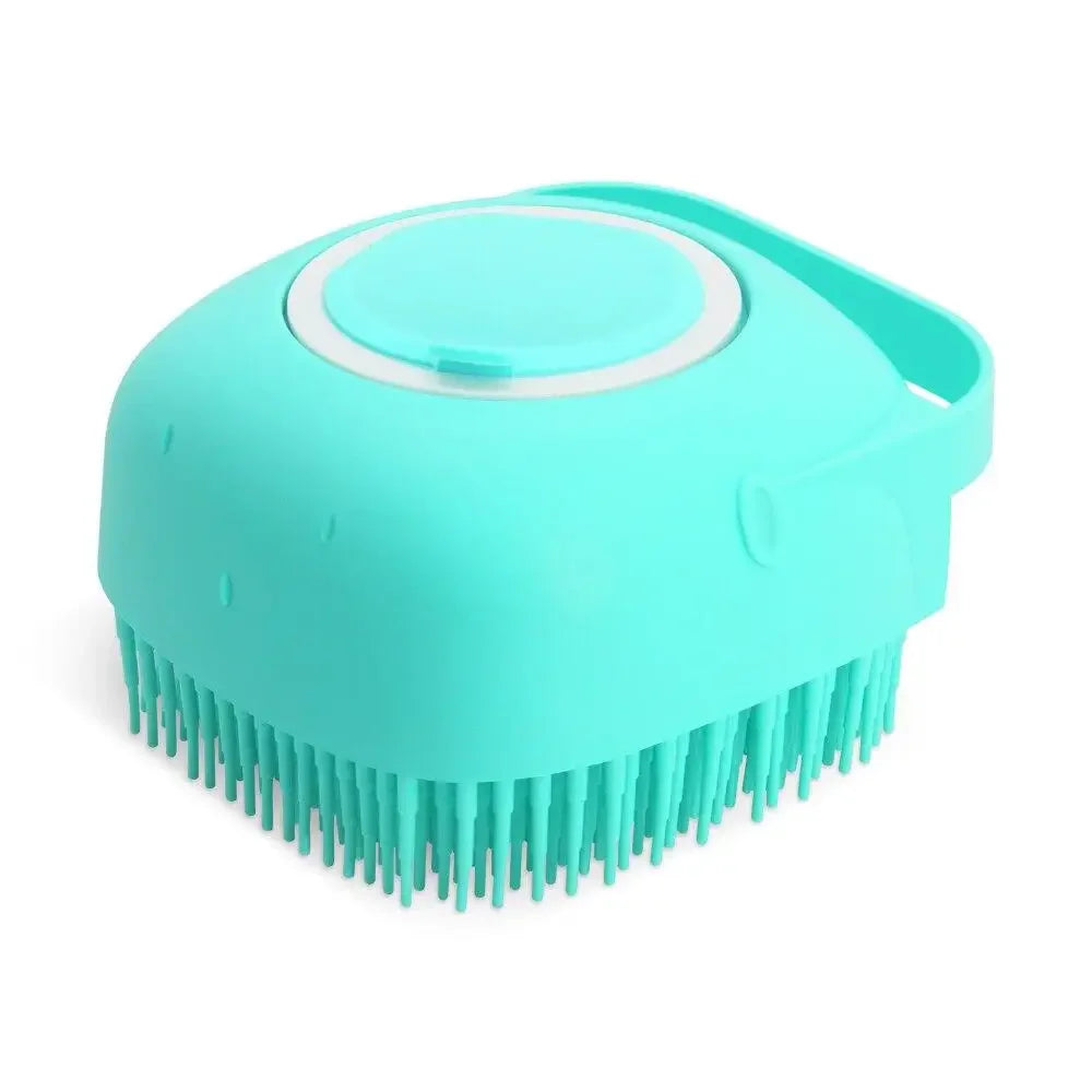🛁🐾 Pet Shampoo Brush Silicone Massage & Grooming Comb