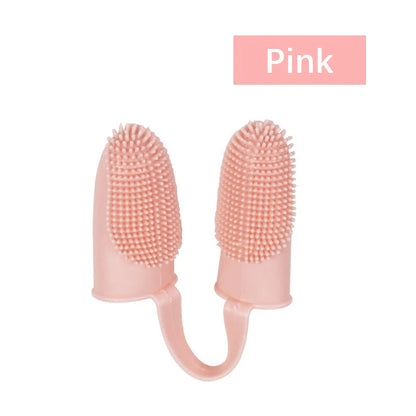 🦷🐾 Dual Finger Pet Toothbrush Dog & Cat Oral Care