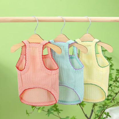 ☀️🐶 Summer Pet Vest Thin Strap Breathable Clothes for Small Dogs & Cats