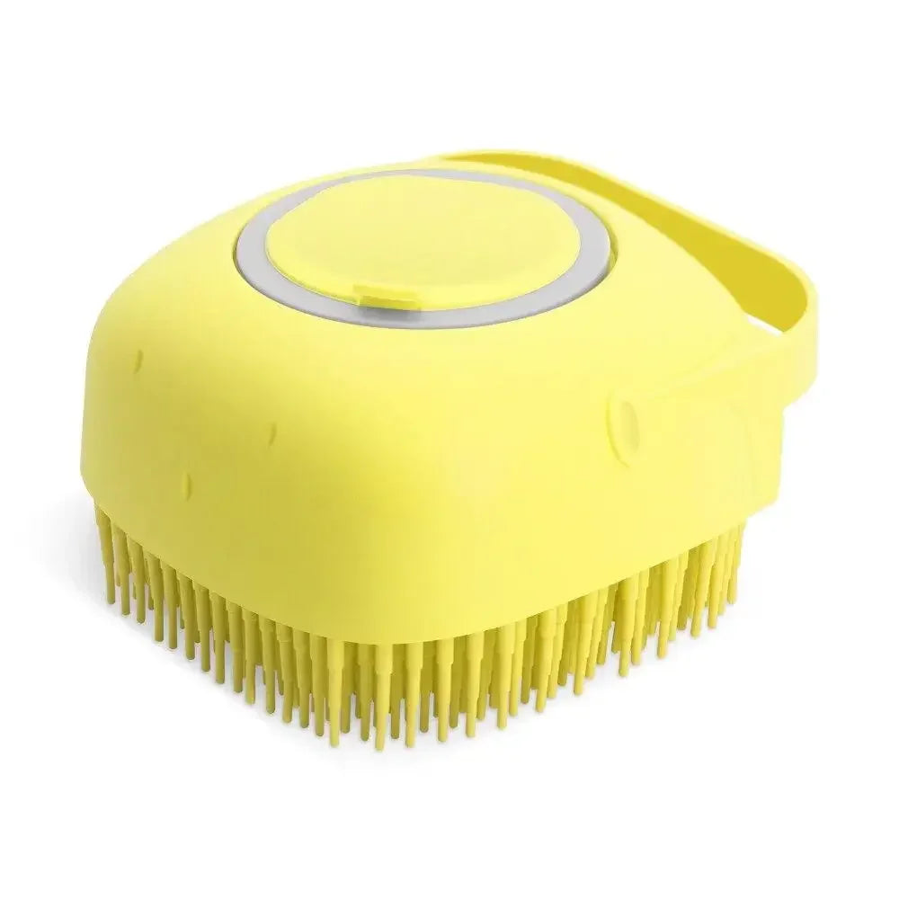 🛁🐾 Pet Shampoo Brush Silicone Bath & Massage Comb