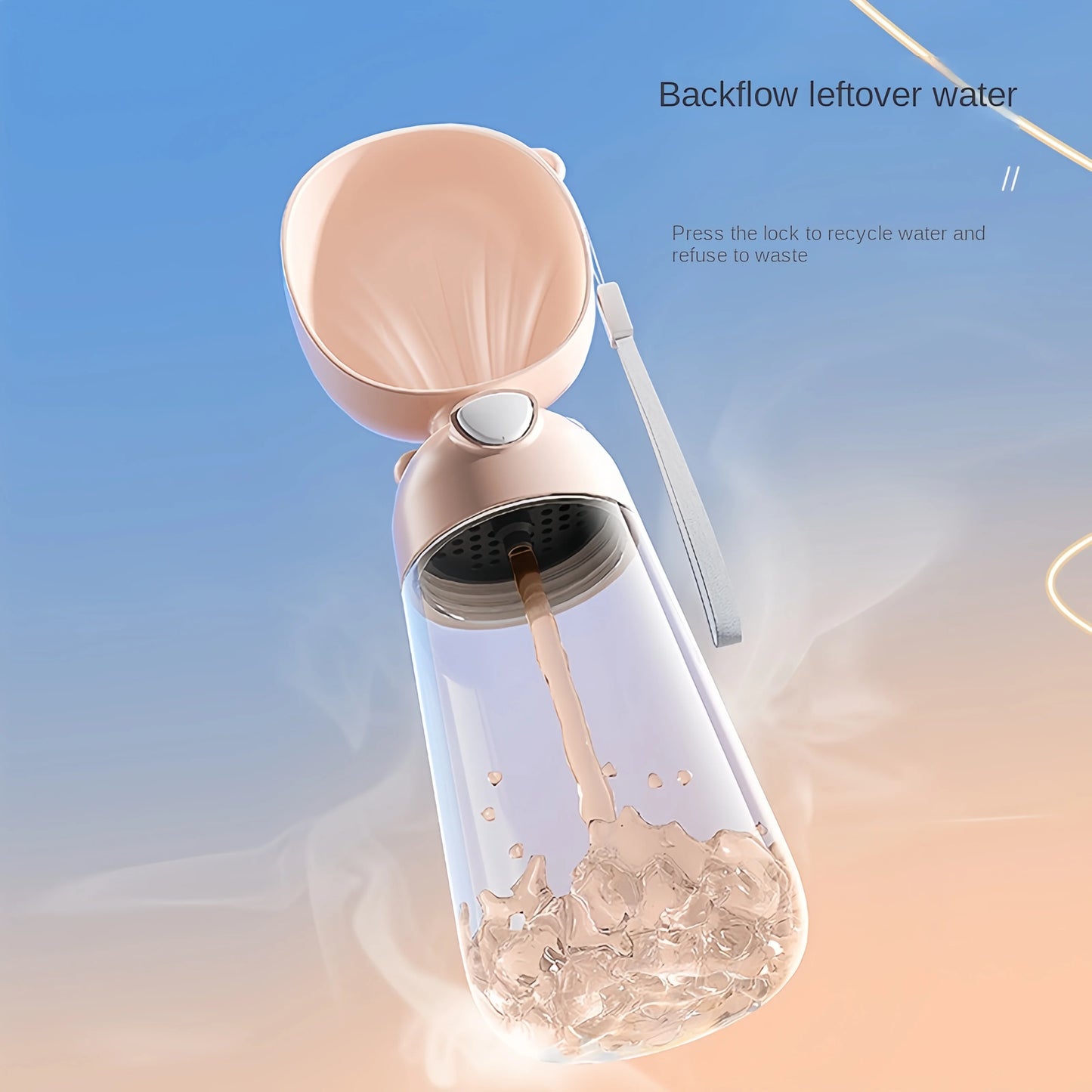 🐶🐱 Portable Pet Water Bottle 💧🍖 Travel Cup with Food Dispenser