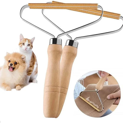 🧹🐾 Portable Fabric Hair Remover Double-Sided Clothes & Carpet Shaver