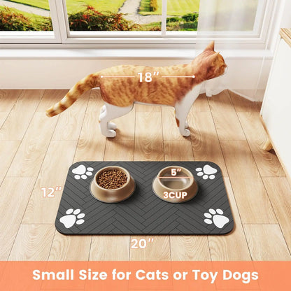 🐾 Pet Feeding Mat 🧼💧 Absorbent & Waterproof Placemat