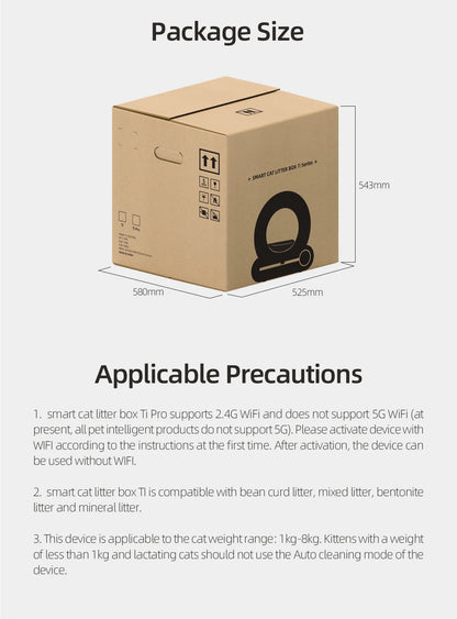 😺🧹 Tonepie 65L Smart Cat Litter Box Self-Cleaning & Fully Enclosed