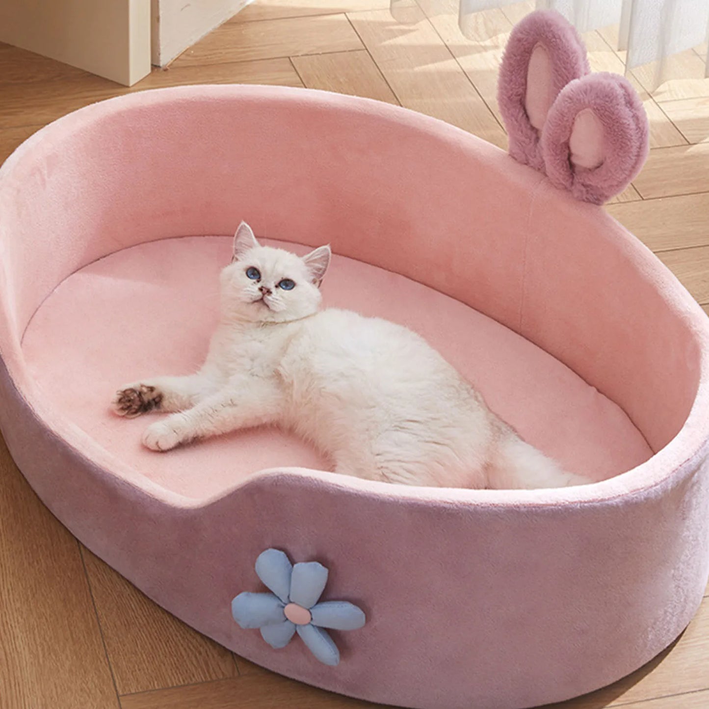😺🛏️ Detachable Soft Pet Bed Washable Dog & Cat Bed