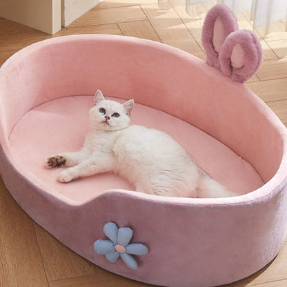 😺🛏️ Detachable Soft Pet Bed Washable Dog & Cat Bed