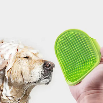 🛁🐾 Soft Rubber Pet Bath Brush Grooming & Massage Comb for Cats & Dogs