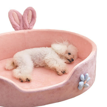 😺🛏️ Detachable Soft Pet Bed Washable Dog & Cat Bed