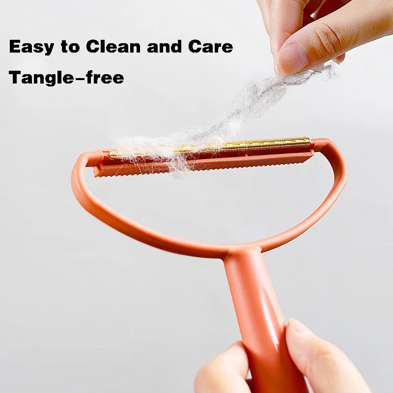 🧹🐾 Portable Fabric Hair Remover Double-Sided Clothes & Carpet Shaver