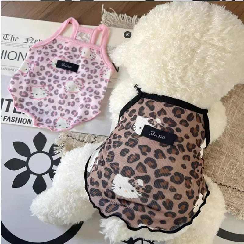 🐾👕 Leopard-Print Pet Vest Summer 2025 Trendy Clothes for Cats & Dogs