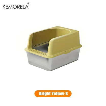 😺 XL Stainless Steel Cat Litter Box  High-Sided, Odor-Free & Durable