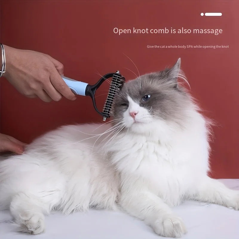 🐾✨ Pet Grooming Comb Hair Remover & Dematting Brush