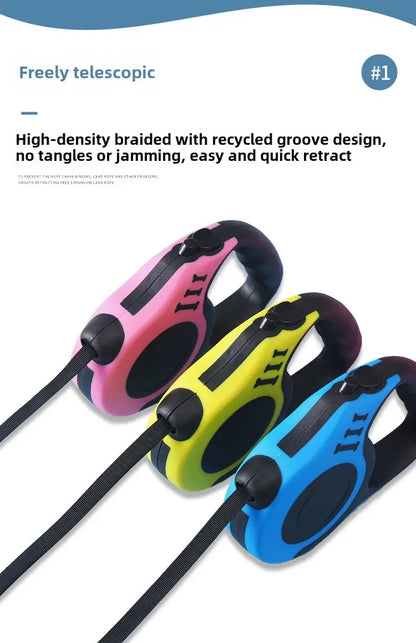🐾 Durable Retractable Dog & Cat Leash 3m/5m Nylon Lead
