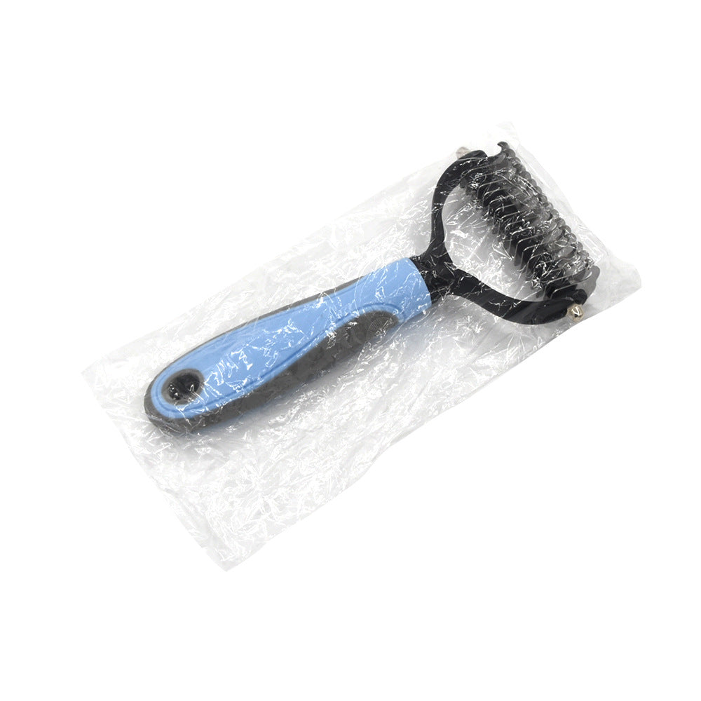 🐾 Pet Deshedding Brush ✂️ Hair Remover & Knot Cutter for Cats & Dogs