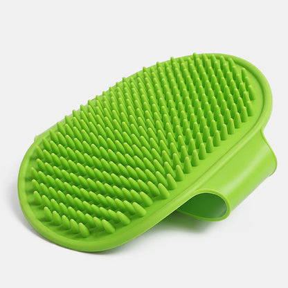 🛁🐾 Soft Rubber Pet Bath Brush Grooming & Massage Comb for Cats & Dogs