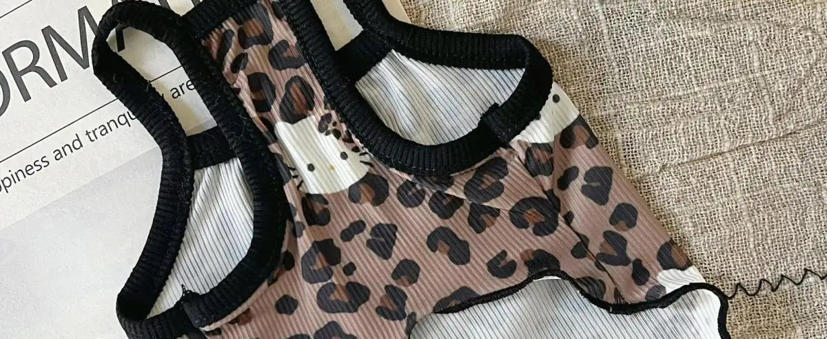 🐾👕 Leopard-Print Pet Vest Summer 2025 Trendy Clothes for Cats & Dogs