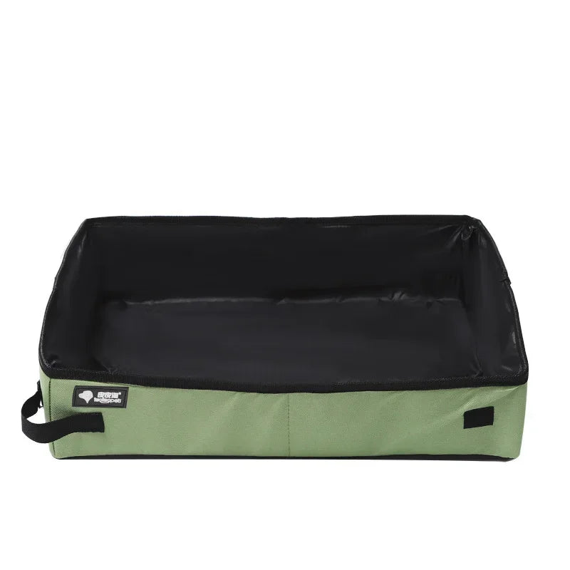 🐾 Foldable Pet Litter Box 🧳✨ Portable & Waterproof Travel Toilet
