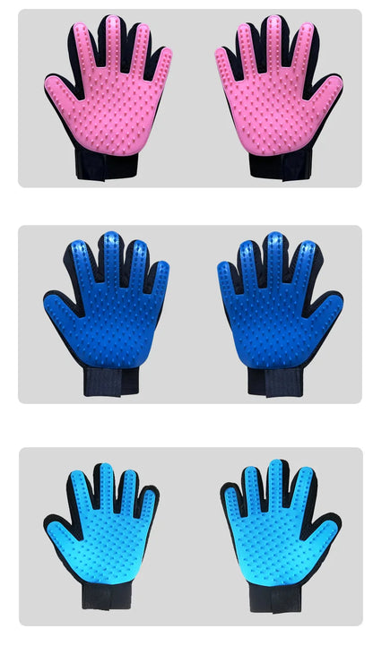 🧤🐾 Pet Hair Removal Gloves Grooming & Massage for Cats & Dogs
