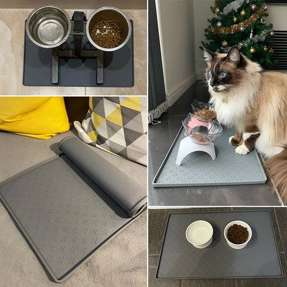 🐾 Silicone Pet Placemat Waterproof Feeding Mat for Cats & Dogs