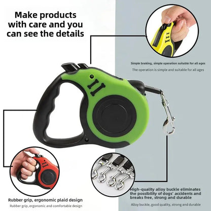 🐾 Durable Retractable Dog & Cat Leash 3m/5m Nylon Lead
