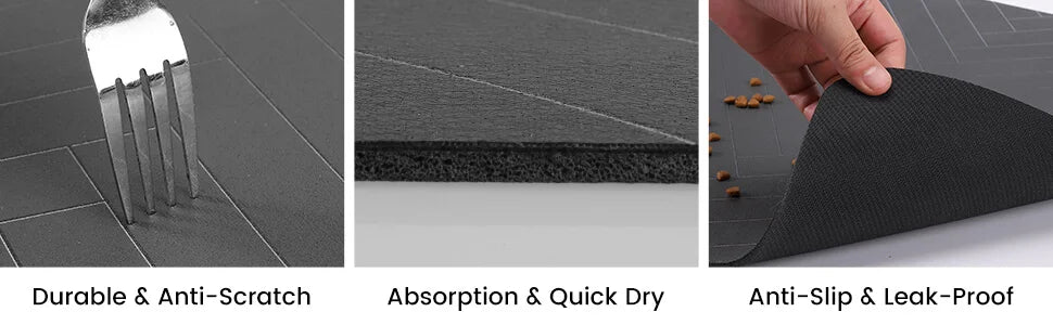🐾 Pet Feeding Mat 🧼💧 Absorbent & Waterproof Placemat