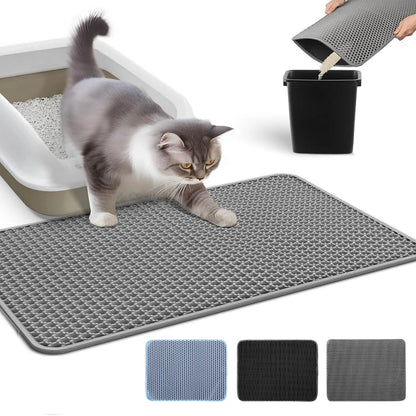🐾 Cat Litter Mat 💧✨ Waterproof Double-Layer Trapping Pad