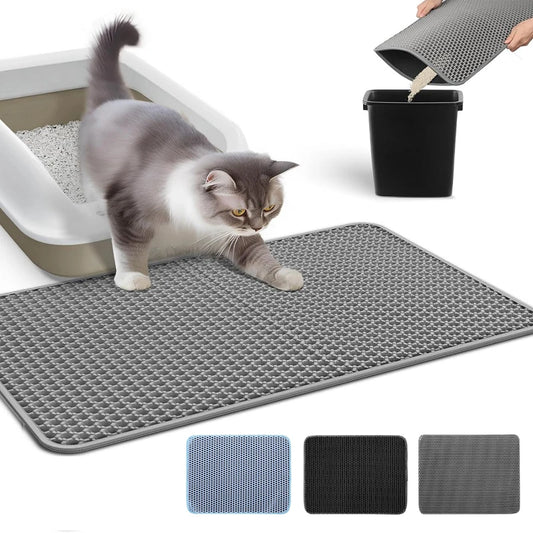 🐾 Cat Litter Mat 💧✨ Waterproof Double-Layer Trapping Pad